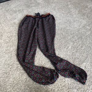 Multi colour floral print pants
